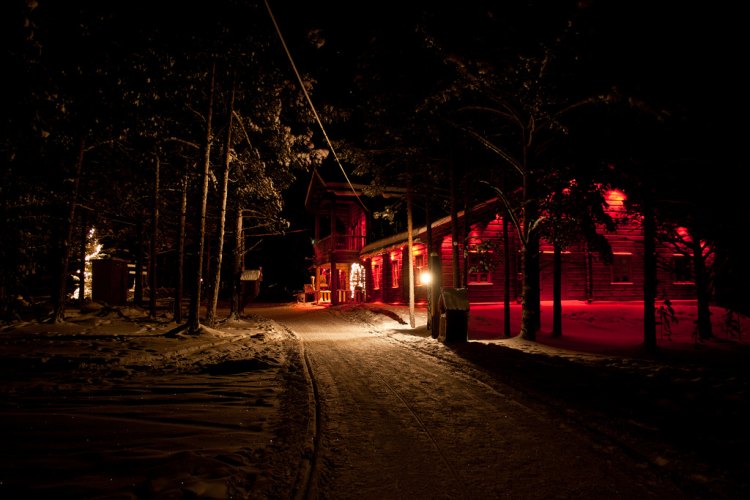 Santa's House at night